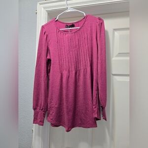 Women's Pink Long Sleeve Top